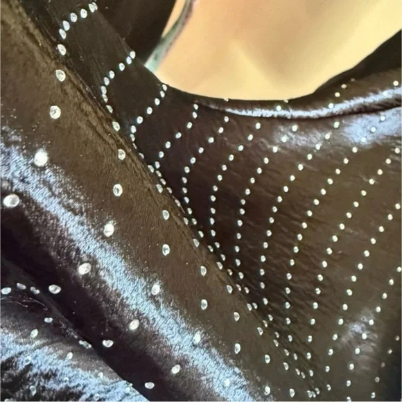 NWT Zara Rhinestone Low Back Satin Dress - Picture 4 of 5